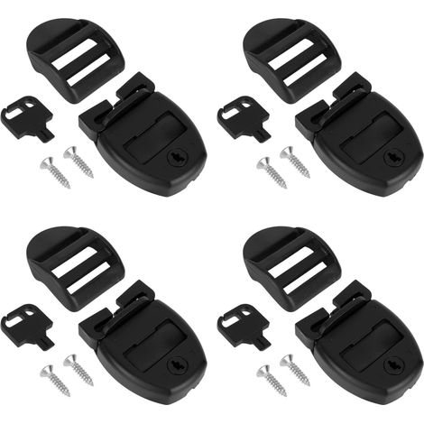 4 Kits Clips Couverture Spa, Pince Couvercle Spa Comprenant 4 Verrous 4 Clips 4 Clés et 8 Vis pour Baignoires et Bains Extérieurs Accessoires (1/5)