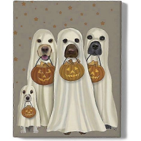 Toile imprimée « Chiens d’Halloween » (25-26) - Fab Funky Designs - ouyab1668 (1/2)