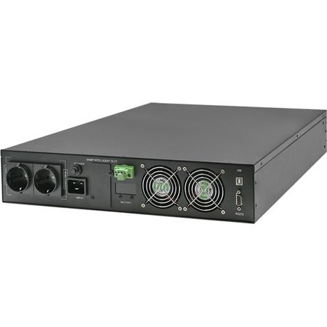 Sistema de Alimentación Ininterrumpida (SAI) Qoltec para rack, 2 kVA, 2000 W, Factor de potencia 1.0, LCD, EPO, USB, En línea (1/5)
