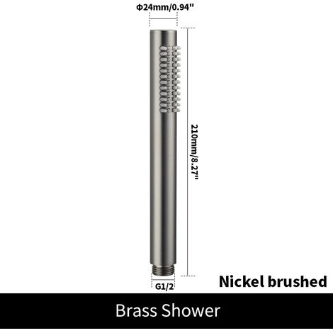 (BN Shower) Pommeau de douche à main en laiton brossé doré, douchette de douche à main nickelée, douchette de bain noire mate or rose chromée (1/5)