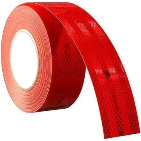 Retroreflektierendes, selbstklebendes Folienband mit hoher photometrischer Leistung, 45,7 m x 5,5 cm, rot