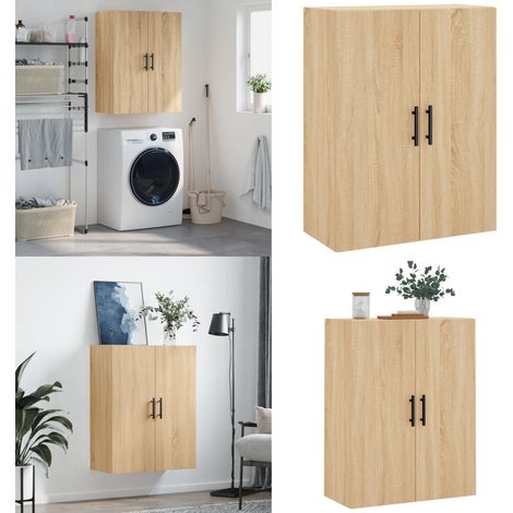 Wandschrank Sonoma-Eiche 69,5x34x90 cm - Sideboard - Holzschränkchen - Aufbewahrungsschrank - Regal - Wandschrank - Home & Living (1/5)