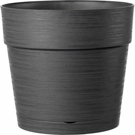 Deroma Pflanzkübel schwarz 58 Liter UV- und Frostbeständig