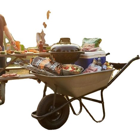Rueda de repuesto, de 3,50 a 8 pulgadas, capacidad de carga de 210 kg, caucho de 2 capas, neumático, compatible con carretillas y carros de jardín. (1/5)
