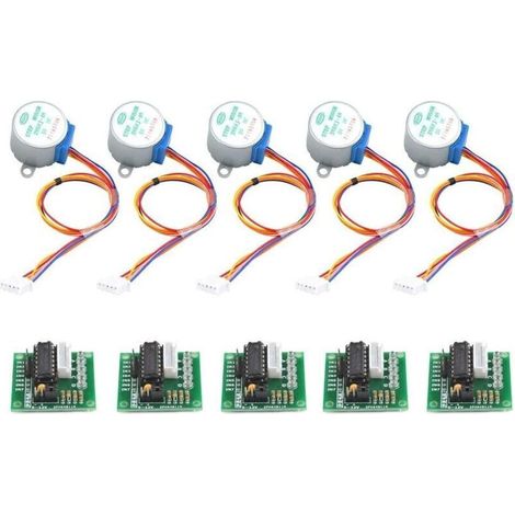 28BYJ-48 ULN2003 Motore passo-passo 5V + scheda driver ULN2003 per Arduino - 5 pezzi - Crezuo