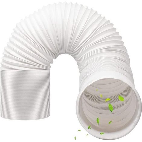 Tuyau de ventilation flexible – Diamètre 150 mm – Longueur 2 m – Filetage gauche – Pour climatiseur, sèche-linge et hotte – Blanc (1/5)