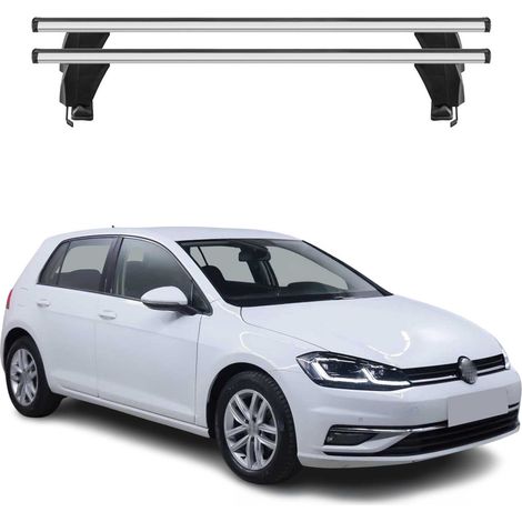OMAC Dachträger Querträger Alu für VW Golf Mk7 2012-2020 – Abschließbar – T-Nut – City-Crash-getestet – Max. 50 kg Silber (1/5)