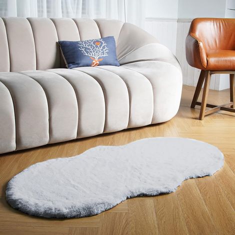 1 Tapis Fausse Fourrure 60x120 cm Doux Lavable Salon Chambre Bureau (1/5)