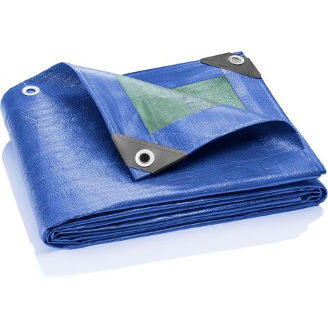1 Bâche 2x3m Œillets Aluminium Vert Bleu Anti-UV Jardin Camping
