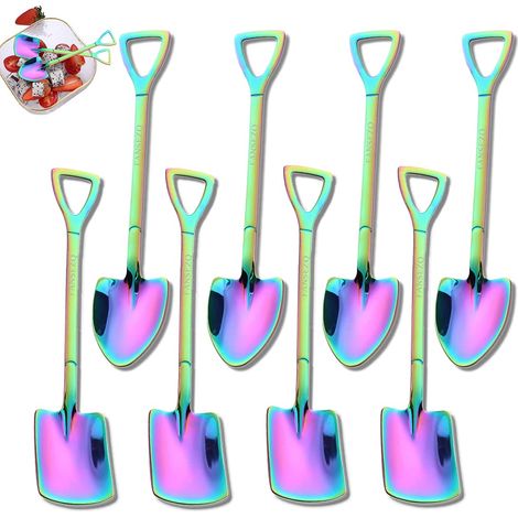 Cuillère En Acier Inoxydable 304 - Forme Pelle - Pour Café Thé Glace Dessert - Lot De 8 (1/5)