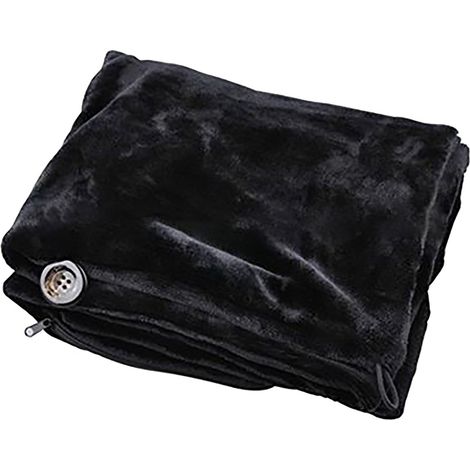 Châle Chauffant USB - Couverture Chauffante pour Épaules et Genoux - Pour Ordinateur de Bureau ou Portable - 5 V - 4 W - Noir ou Café - 65 x 100 cm