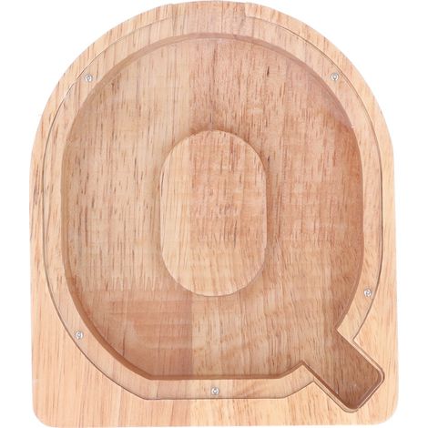 Coffret à monnaie personnalisé en bois transparent pour enfants - Tirelire éducative lettre (1/5)