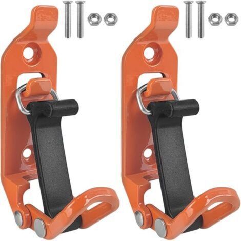 2 Pièces Cintre en Métal Support, Support Pelle, Accessoires de Galerie de Toit, Fixation de Porte Bagages de Toit avec Ecrous à Vis, Outil de Montage Mural pour Camions, Voitures et Bateaux (1/4)