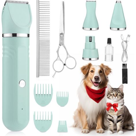 Tondeuse Chien 4 en 1, Sans Fil, Faible Bruit, Recharge USB (1/5)