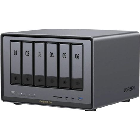 NAS UGREEN NASync DXP6800 Pro i5-1235U 8GB DDR5 168TB Rackmount Ethernet Thunderbolt
