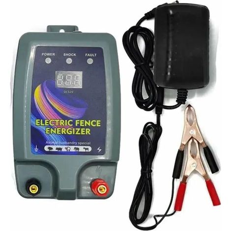 Kit de clôture électrique pour animaux de compagnie , électrificateur haute puissance avec 3 modes de puissance