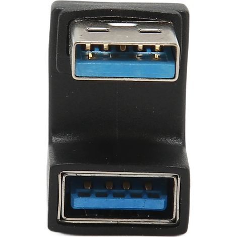 Adaptateur USB mâle vers USB femelle en forme de U, transfert de données haut débit 10 Gbit/s, adaptateur USB 3.1 pour PC et ordinateur portable, chargeur USB A (1/4)