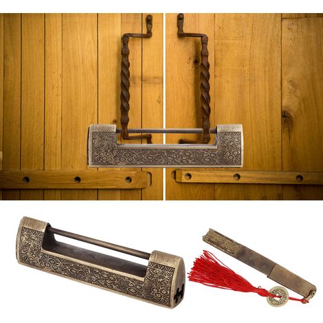 Cadenas Antique Rétro en Laiton 9cm à Motif Classique pour Coffrets et Armoires