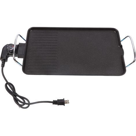 Grille électrique sans fumée en alliage d'aluminium, plaque antiadhésive pour cuisson intérieure, cuisson en extérieur et camping, prise américaine 110V (1/5)