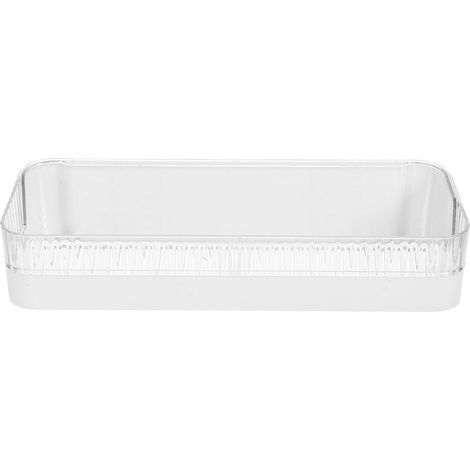 Étagère de rangement pour salle bain, sans perçage, fixation murale, plastique blanc, design (1/5)
