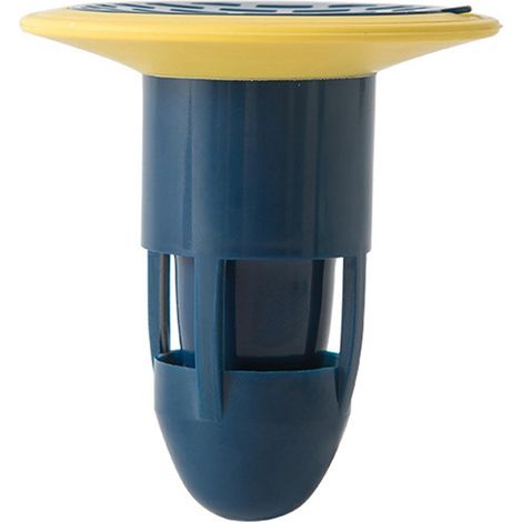 Cache-siphon de sol désodorisant, anti-obstruction, anti-insectes et anti-odeurs, bleu nordique (1/4)