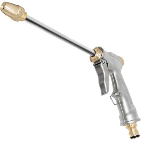 Pistolet à eau en métal, pulvérisateur de jardin haute pression pour lavage de voiture, arrosage de jardin/pelouse (1/5)