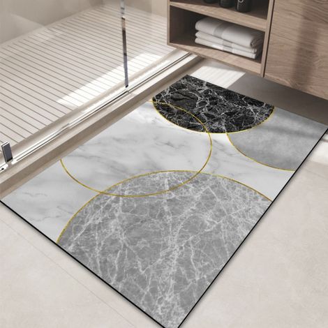 Terre de diatomées Ciel étoilé 4060cm Tapis de sol en terre de diatomées, tapis antidérapant pour salle de bain, tapis absorbant et à séchage rapide pour l'entrée des toilettes (1/5)