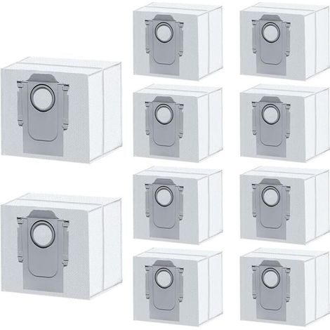10 Pack efficacité filtre hepa-vide pour XiaoMi Roborock S7 MaxV Ultra/Q5+ / Q7+ / Q7 Max+ / T8 sacs à poussière de remplacement sous vide