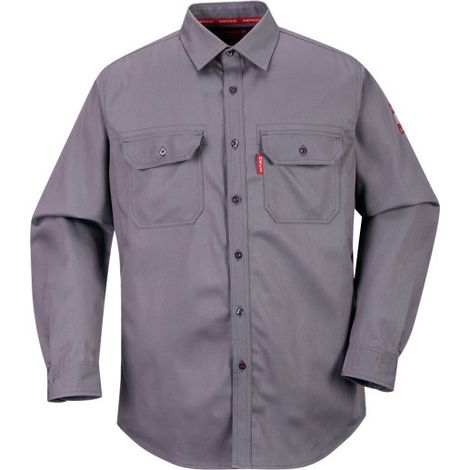Camisa de trabajo resistente a la llama y protección ARC2 Bizflame 88/12 FR89 S Gris
