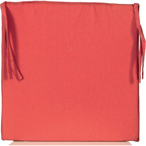 Galette de Chaise Unie carrée 40x40cm, Terracota (1/4)