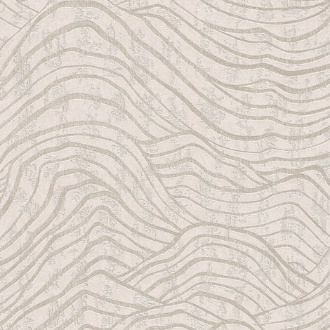 Carta da parati grafica Profhome 395072 Carta da parati TNT strutturata con pattern astratto lucida bianco argento 5,33 m2