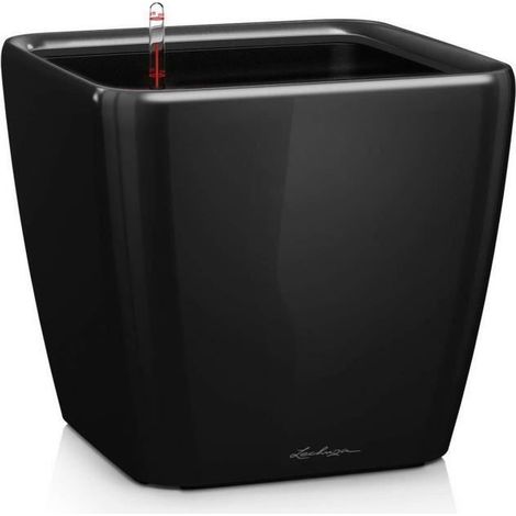 LECHUZA® Pflanzgefäße QUADRO LS 50 Schwarz hochglanz All-in-One (1/5)