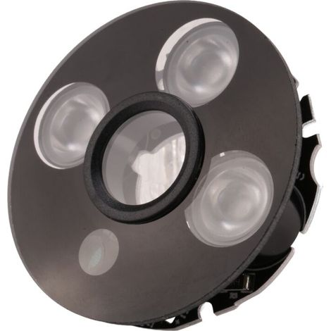 Filiyano – Projecteur LED IR à 3 panneaux, 3 panneaux LED IR pour caméras de vidéosurveillance avec vision nocturne (diamètre 53 mm) (1/5)
