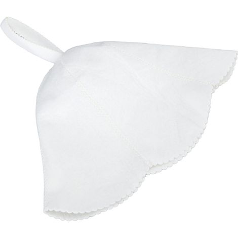 Chapeau de Sauna en Feutre pour Homme et Femme, Anti-Eau et Confortable pour le Bain, Blanc (1/5)
