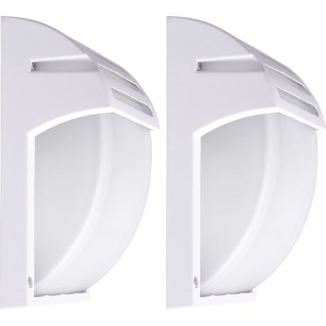 2x appliques murales extérieures ALU façade en verre propriété lampes de jardin blanc IP44 (1/4)