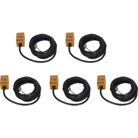 5 Stück Näherungsschalter NPN, normalerweise geschlossen, Schutzart IP65, 28 Hz Arbeitsfrequenz, Näherungssensor 90–250 V AC, 100 mA (1/5)