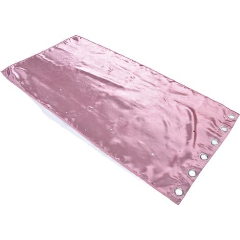 Rideau occultant double paroi respirante en polyester naturel, rose, idéal pour chambre, salon ou salle de classe. (1/5)