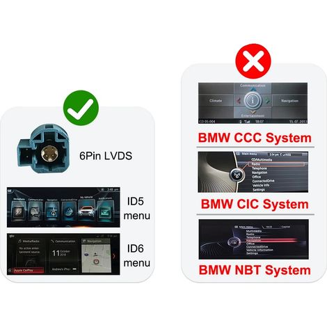 Décodeur Carplay, Compatible avec les Systèmes NBT de Véhicules de Luxe, Support d'Installation Facile, Système EVO (1/2)