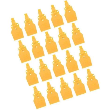 20x High Impact Flat Fan Air Nozzle 1/4" BSPT 3-Hole ABS Yellow for Drying Cooling Cleaning (1/5)