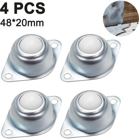 Ensemble de 4 roues, acier, 16/25mm, argent, fer, polyvalent et pratique, pour un usage quotidien, matériaux de haute qualité (1/3)