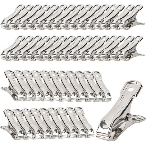 50 clip da giardino - Clip per serra, realizzate in acciaio inossidabile, resistenti e robuste, ideali per la casa e il giardino. (1/5)
