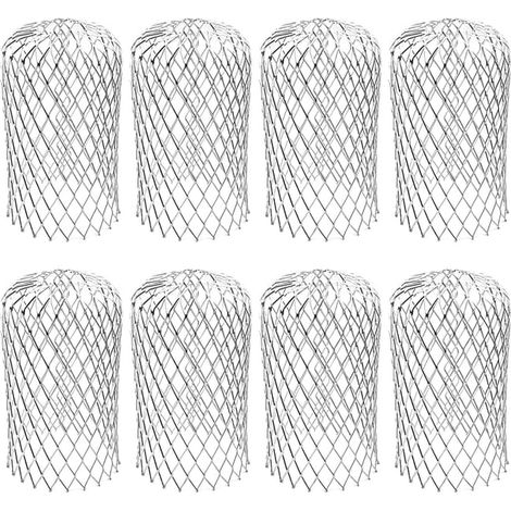 protège-gouttières en anti-rongeurs et extensibles adaptées aux gouttières balcon et toit lot de 8 Aluminium (1/5)