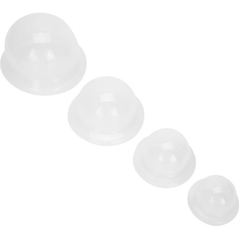 Ensemble de 4 ventouses professionnelles en silicone pour la thérapie par ventouses, avec ventouses épaisses pour soulager la douleur (1/5)