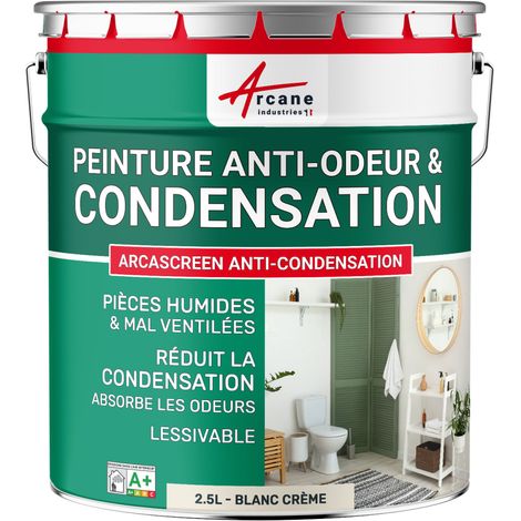 Peinture anti condensation, anti odeur, moisissure - 2.5 L Blanc Crème - ARCANE INDUSTRIES