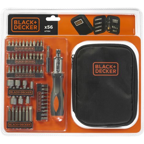 56-teiliges Ratschenschraubendreher-Set - Black+Decker A7104-XJ (1/3)