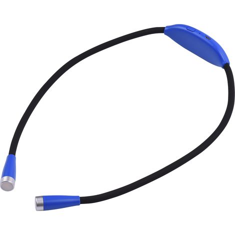 Luz de lectura de cuello recargable y manos libres, 86 g, silicona suave, memoria, 3 niveles de brillo, 3000 K (1/5)