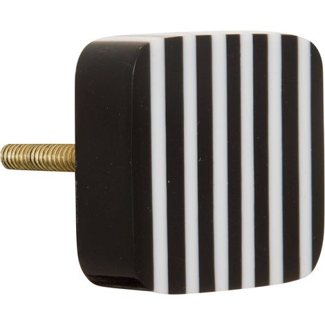 Set di 2 pomelli per mobili in ottone mia bianchi e neri - Atmosphera créateur d'intérieur