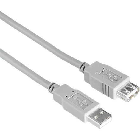 Hama USB-A 2.0 Verlängerungskabel 1,5 m 480 Mbit/s grau