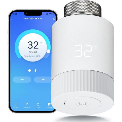 1 Vanne Thermostatique WiFi,Programmable,Détection Fenêtre,Alexa Google Home,Tuya,Chauffage Eau (1/5)