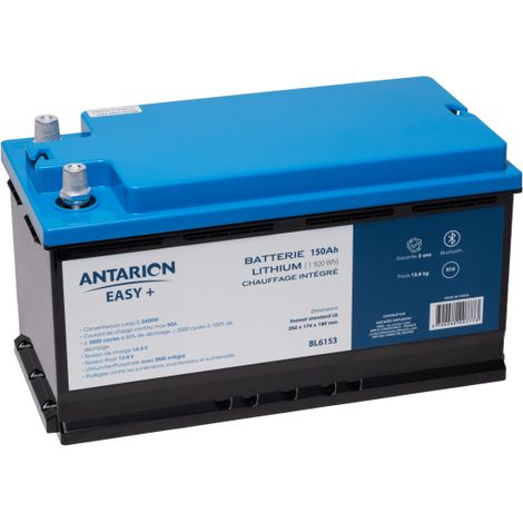 Batterie Lithium 150ah Chauffante Bluetooth Autonomie Hivernale Connectée Et Sécurisée - Antarion Easy +